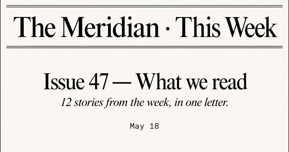 Weekly digest Open Graph card — issue number with hairline rule
