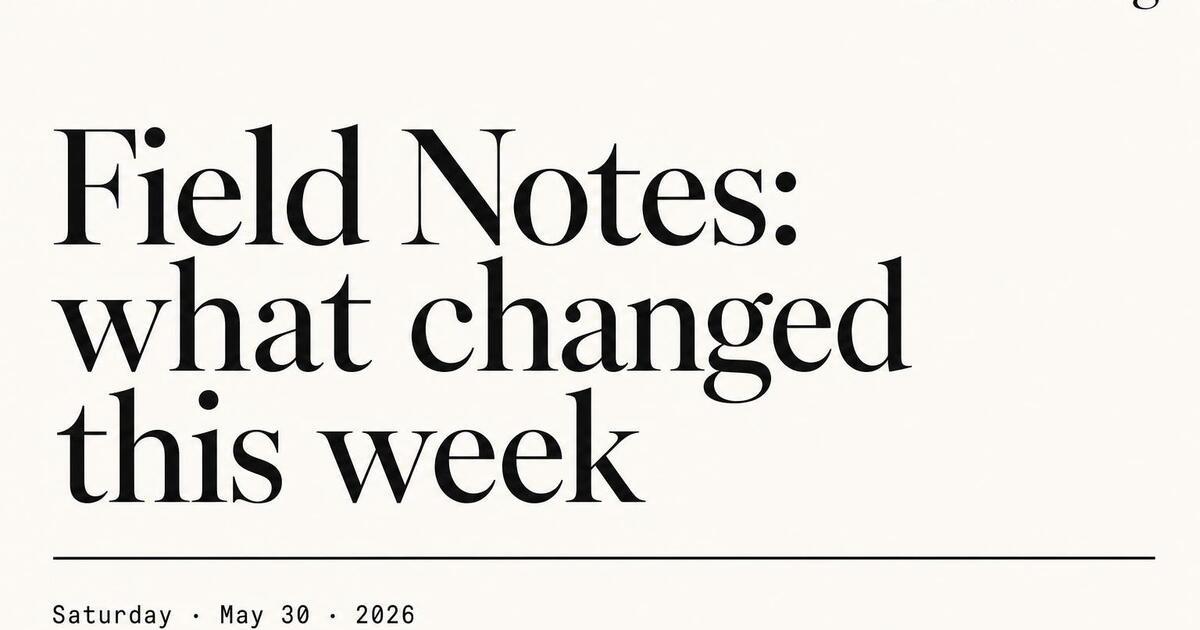 Newsletter issue Open Graph card — issue number kicker with serif headline and editorial layout