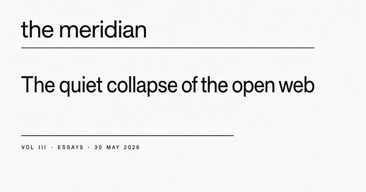 Swiss editorial Open Graph card — heading-and-rule typography with masthead and dateline