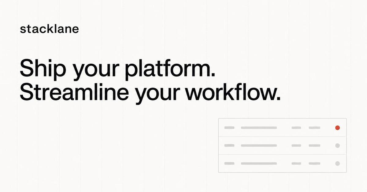 Swiss B2B SaaS Open Graph card — disciplined grid, brand wordmark, one accent on dashboard preview