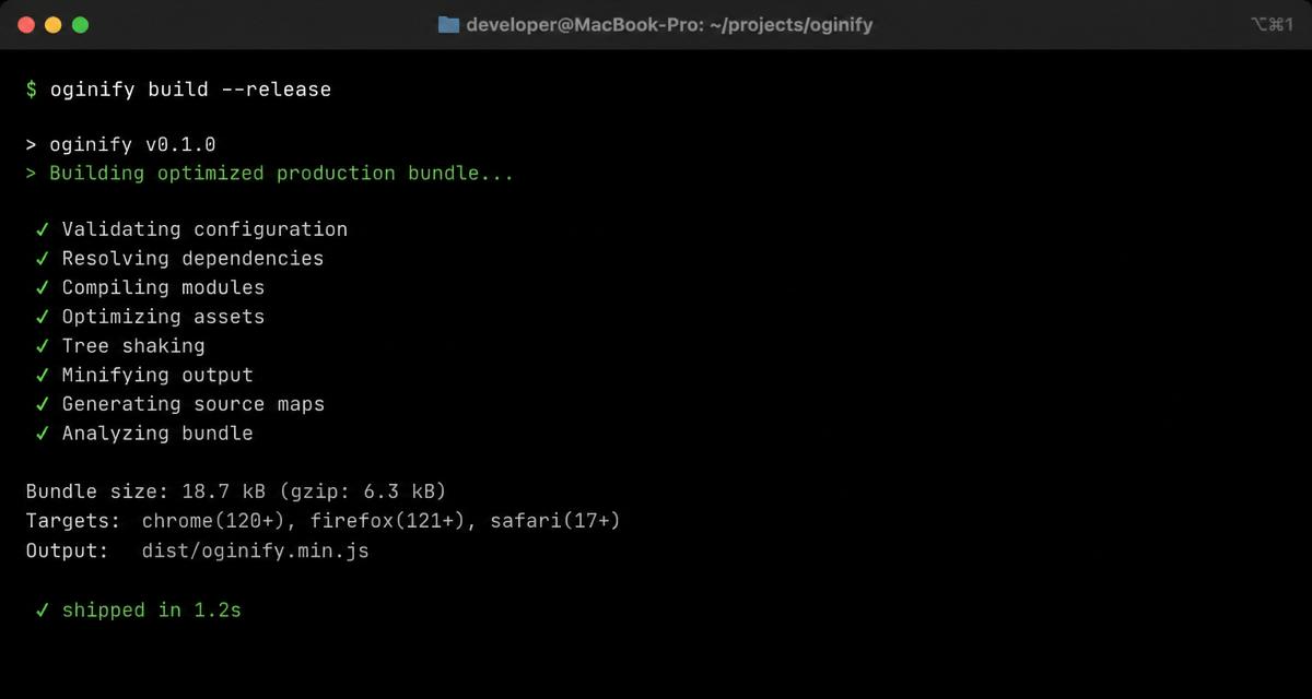 Dark Terminal Open Graph layout preview