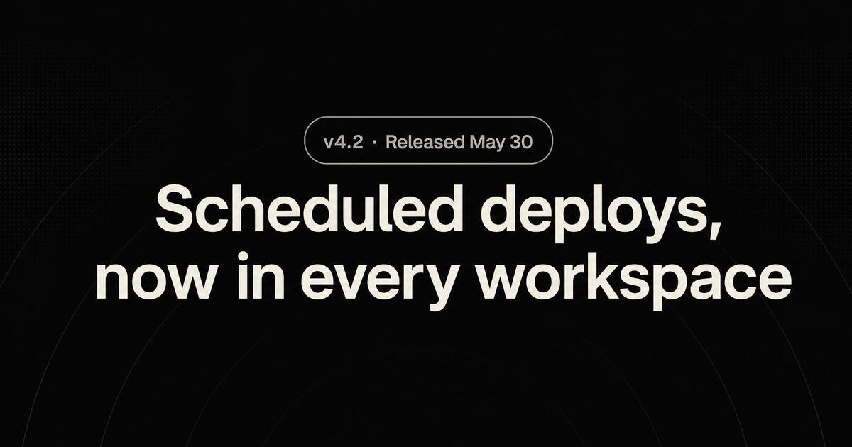 Changelog Open Graph card — version chip, shipped feature title, date stamp